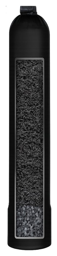 Carbon-only single tank filter