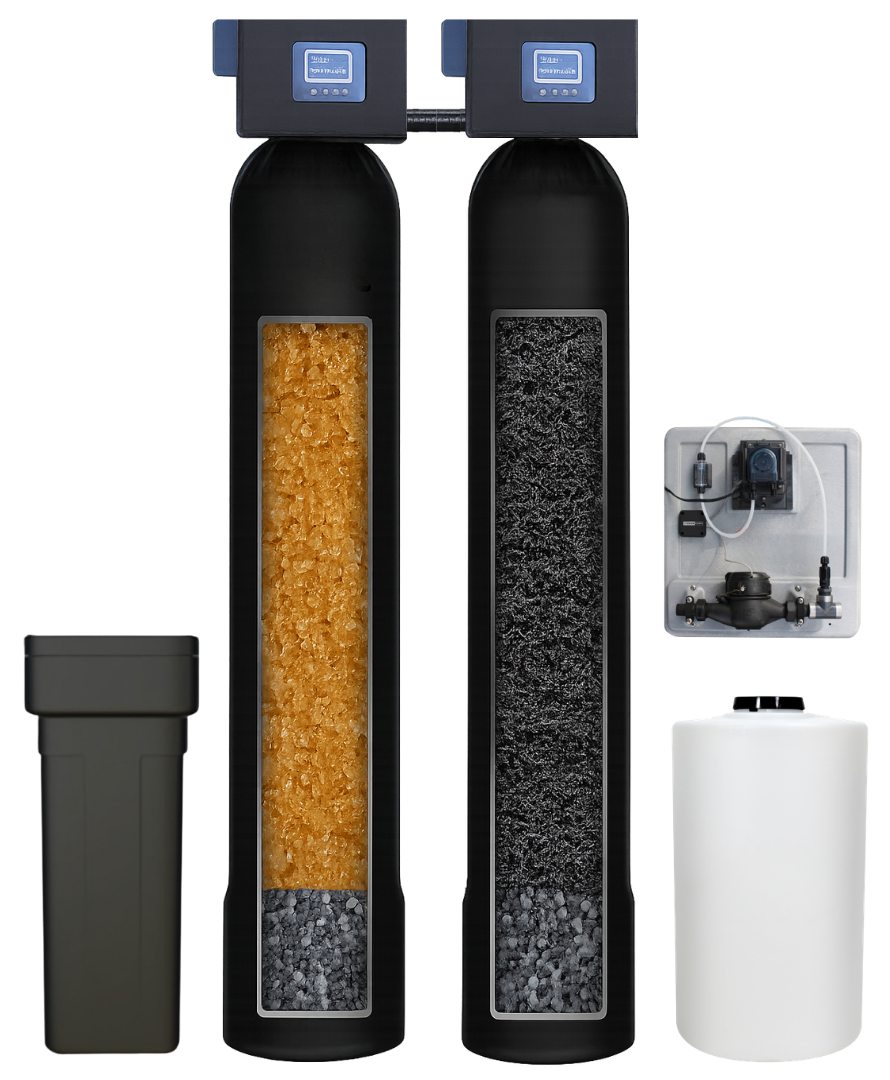 Tranquil XL whole-home system with dual tanks and brine tank for larger households